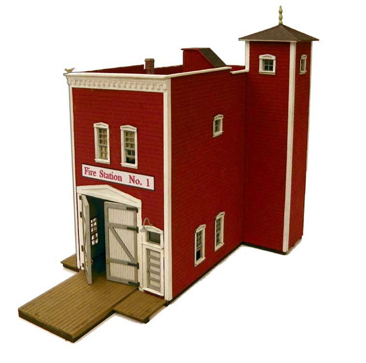 B.T.S. HO scale Cabin Creek Fire Station no. 1