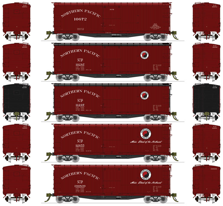 Rapido Trains HO scale Northern Pacific 10000-series double-sheathed boxcar