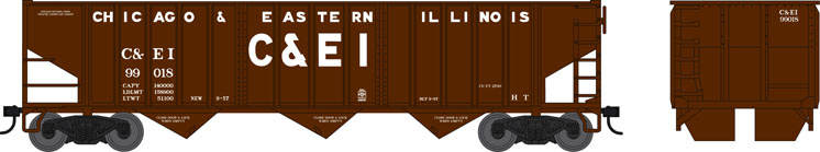 Bowser Manufacturing Co. Inc. HO scale 70-ton 14-panel three-bay hopper