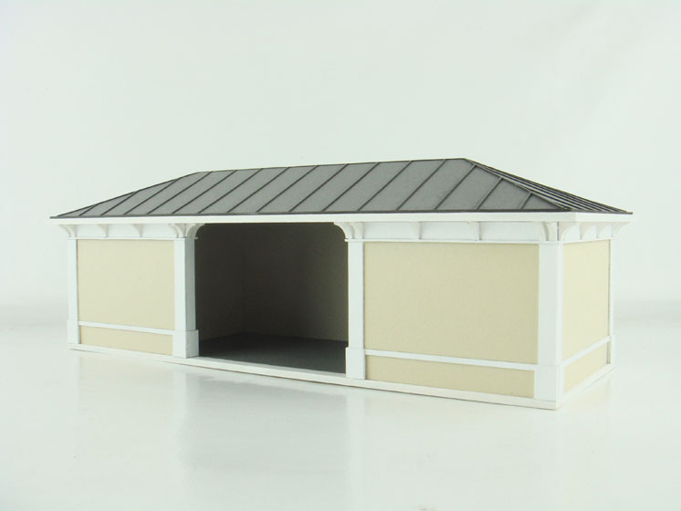 Minifer O scale French common-style waiting room