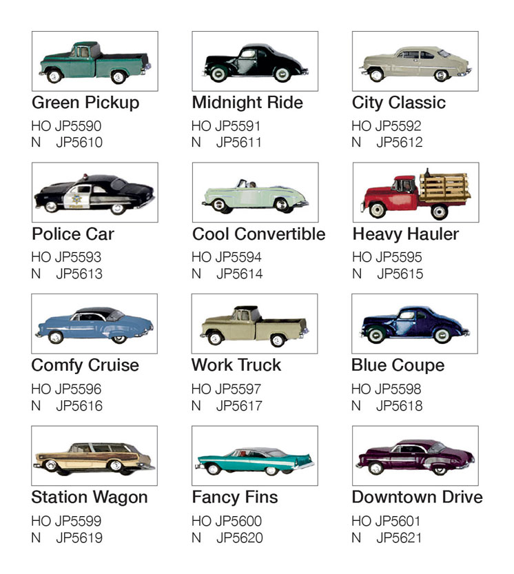 Woodland Scenics HO scale Just Plug Vehicles