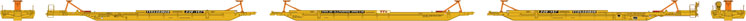 Athearn HO scale Trinity 57-foot three-unit articulated spine car