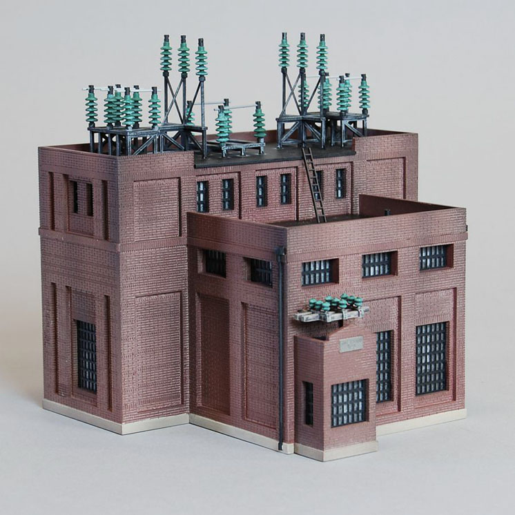 Custom Model Railroad HO scale Chicago, Milwaukee & St. Paul Ry. substation no. 9