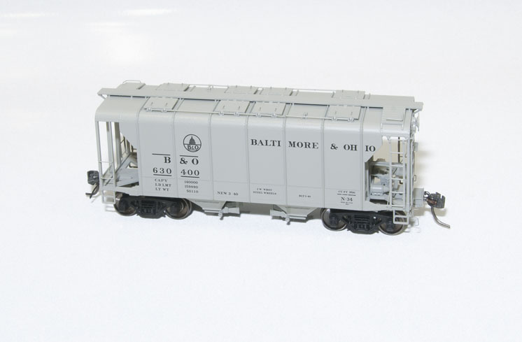 Spring Mills Depot HO Baltimore & Ohio class N-34 wagontop covered hopper