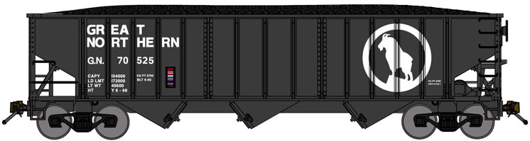 Bluford Shops N scale 14-panel three-bay hopper