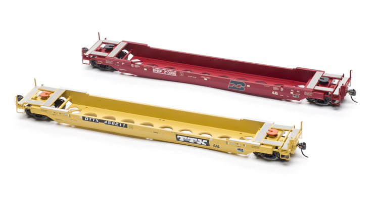 Wm. K. Walthers HO scale Gunderson 48-foot as-built all-purpose well car