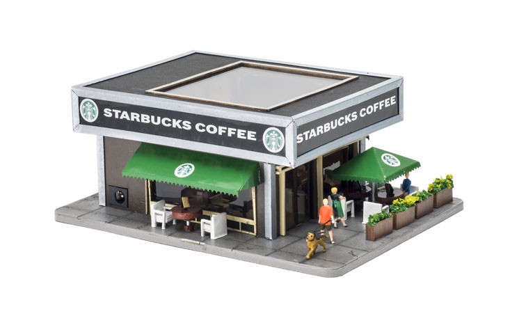 Menards HO scale Starbucks coffee shop