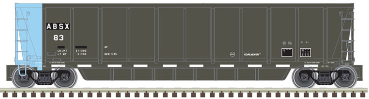 Atlas Model Railroad Co. HO scale American Car & Foundry Coalveyor bathtub gondola