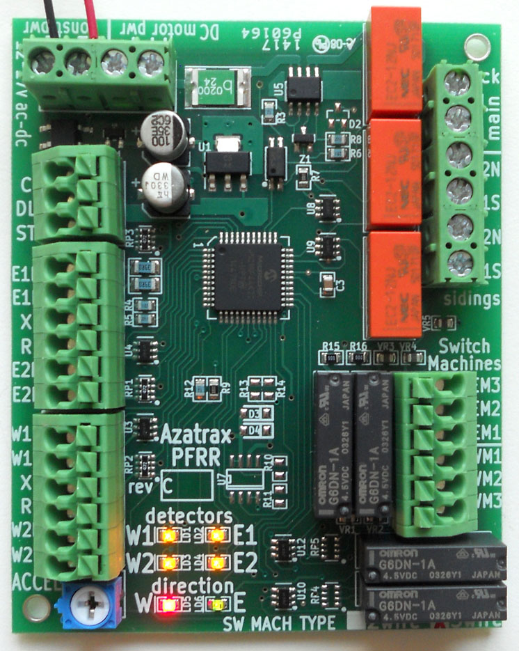 Azatrax Pickle Fork Railroad back-and-forth automatic shuttle control circuit
