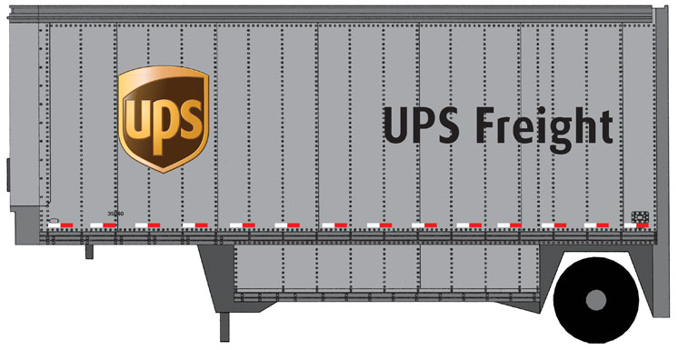 Wm. K. Walthers HO scale assorted UPS trailers and intermodal containers