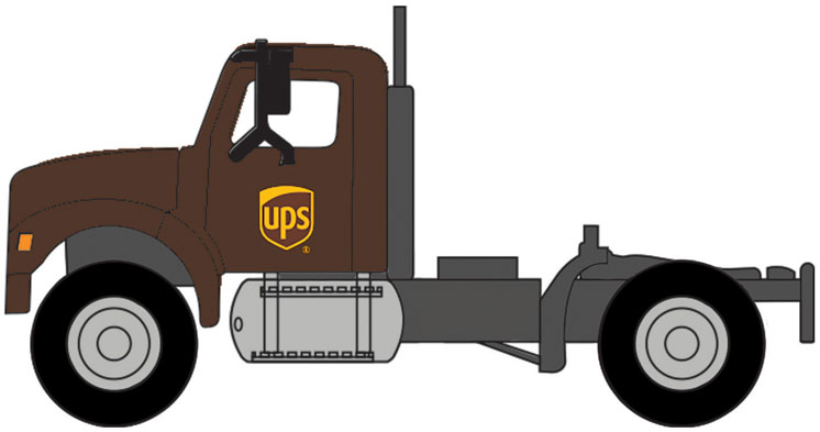 Wm. K. Walthers HO scale Assorted UPS International 4900-series vehicles
