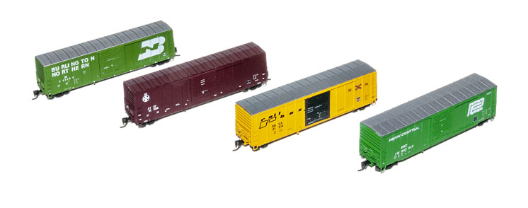 North American Railcar Corp. N scale Pullman-Standard 5,077-cubic-foot-capacity 50-foot boxcar, available exclusively from Pacific Western Rail Systems