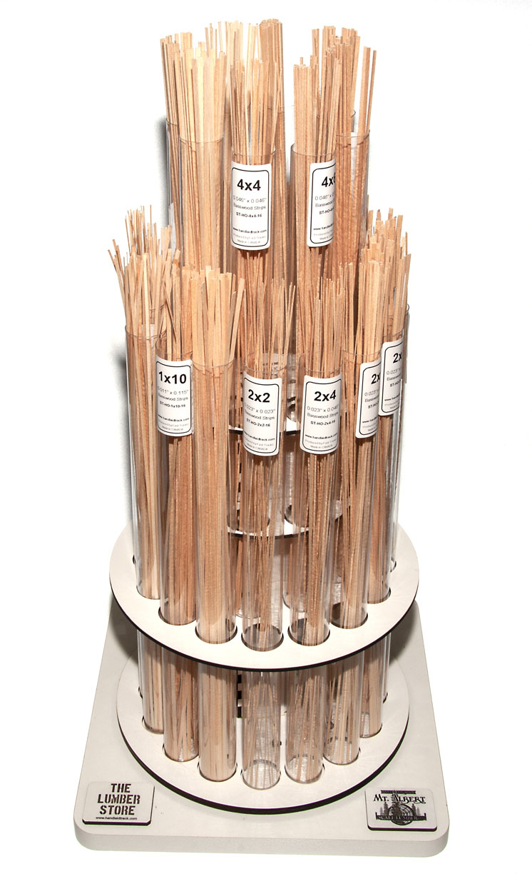 Fast Tracks Hobbyworks Inc. The Lumber Store rotating storage rack