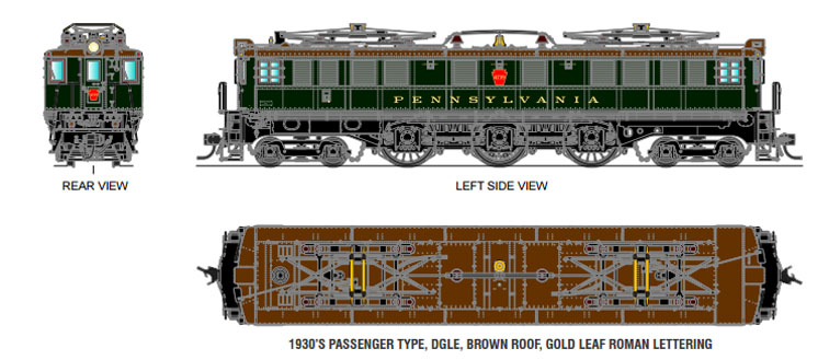 Broadway Limited Imports HO scale Pennsylvania RR class P5a boxcab electric locomotive