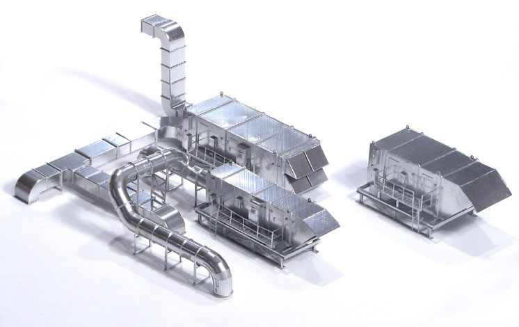 Dimensional Modeling Concepts HO scale industrial HVAC units