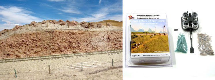 Dimensional Modeling Concepts HO scale Barbed wire fencing kit