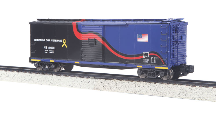 MTH Electric Trains S scale 40-foot steel rebuilt boxcar
