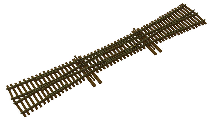 Peco HO scale no. 6 double slip switch