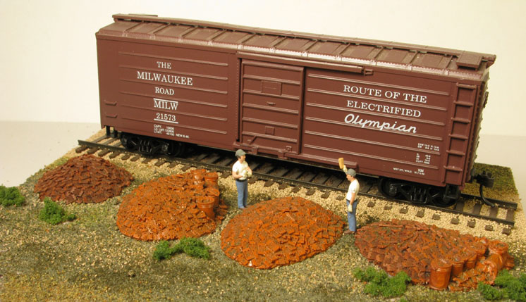 Monroe Models HO railroad tie plate pile