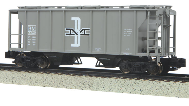 MTH S scale Pullman-Standard PS-2 two-bay covered hopper