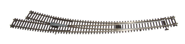 Atlas HO scale code 83 curved turnout