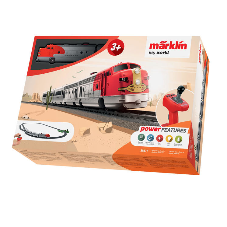 Märklin HO scale Atchison, Topeka & Santa Fe battery starter set