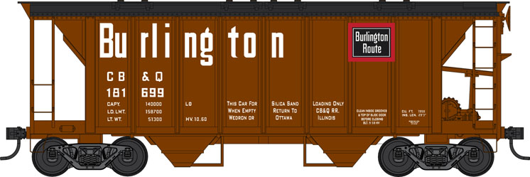 Bowser Manufacturing Co. HO scale Bowser 70-ton two-bay covered hopper