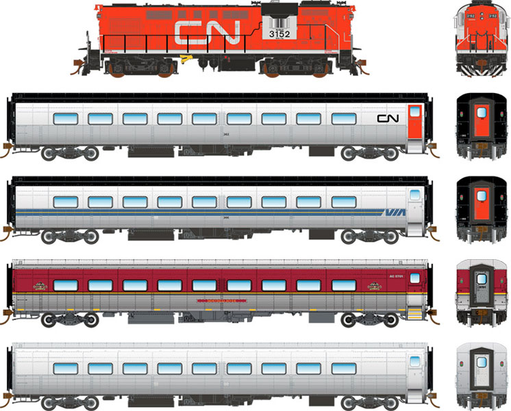Rapido Trains Inc. HO scale Tempo passenger equipment