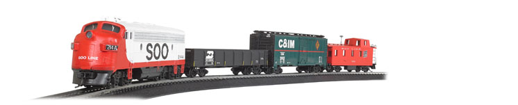 Menards Bachmann HO scale Great Lakes Flyer train set