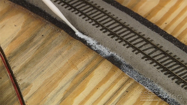 Thin Branch Series Ballasting a 1950s main line track