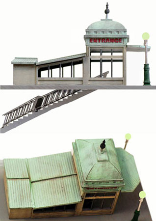 Model Tech Studios HO scale subway entrance