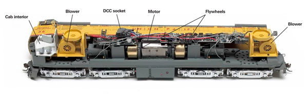 The die-cast metal chassis provides much of the models weight