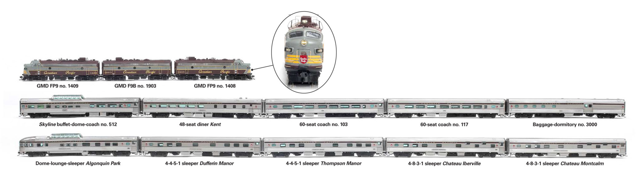 The Canadian HO scale train set by Rapido Trains
