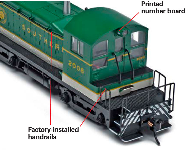 TheSW1hasfactoryinstalledhandrailsandprintednumberboards