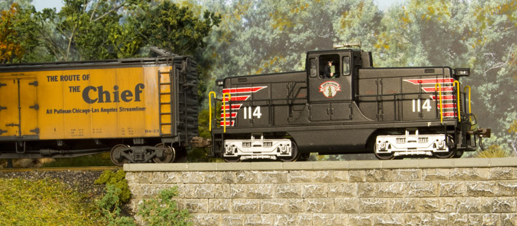 How to add DCC sound to a compact HO switcher: An image of a model locomotive