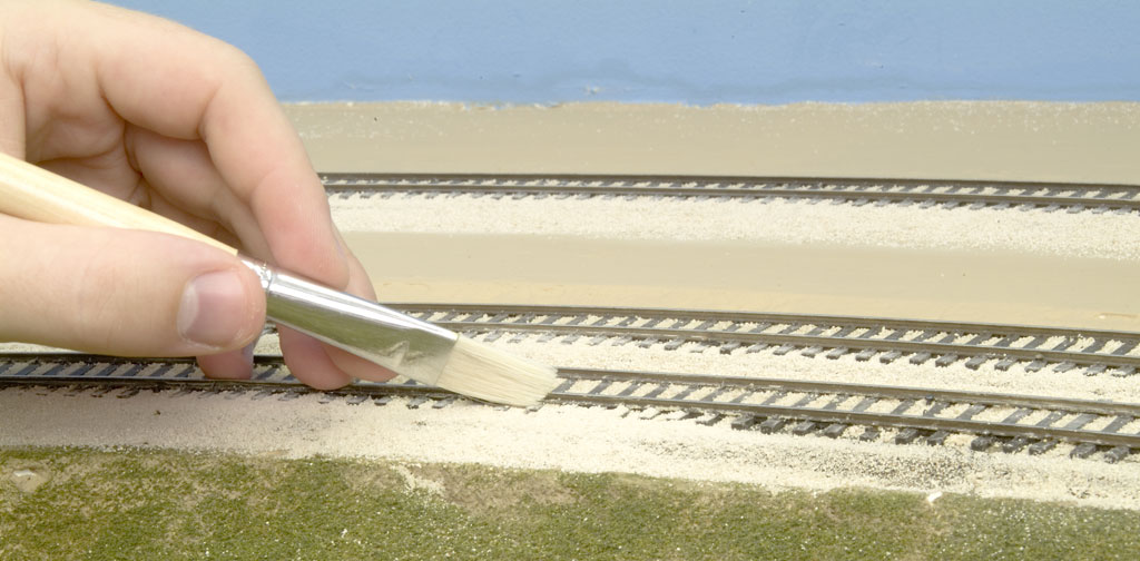 An image of a brush used on model railroad layout.