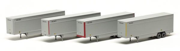 Trainworx N scale 40-foot parcel drop-frame van semi trailer