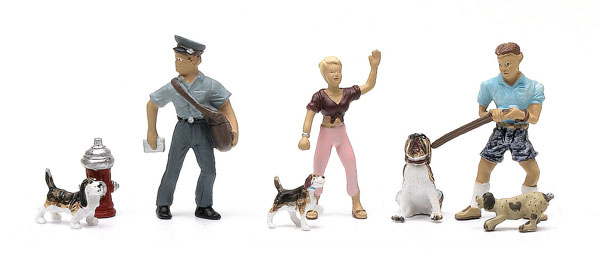 Woodland Scenics O scale people and pets