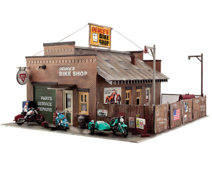 WoodlandScenicsHOscaleDeucesBikeShopkit