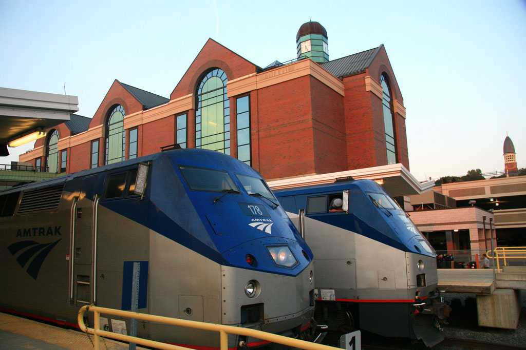 Adirondack next to Lake Shore Limited