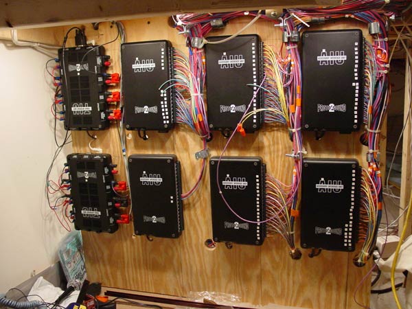 row of MTH controlers
