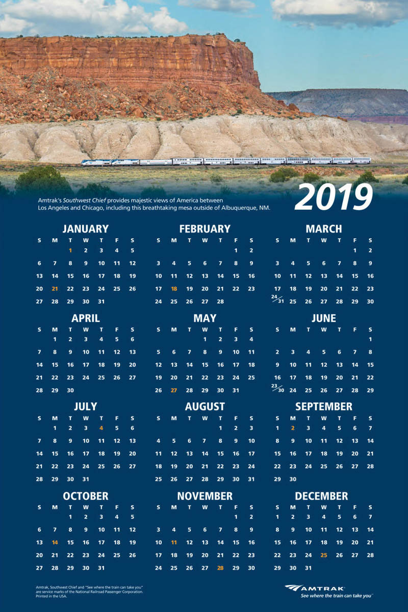Amtrakcalendar
