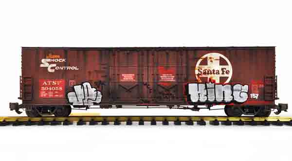boxcar with graffiti