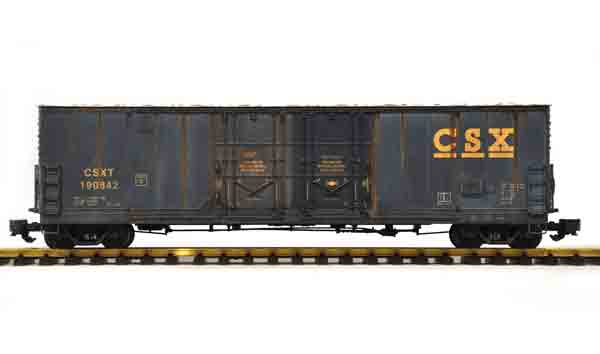 black weathered boxcar