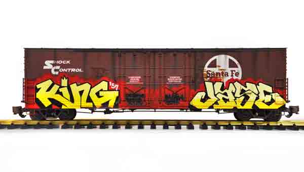 boxcar with graffiti