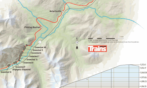 BNSF snowsheds on Maris pass map image