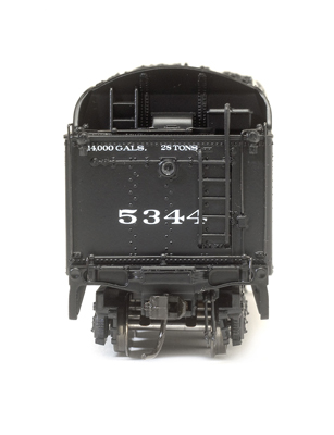 The locomotive tender has an operating backup light.