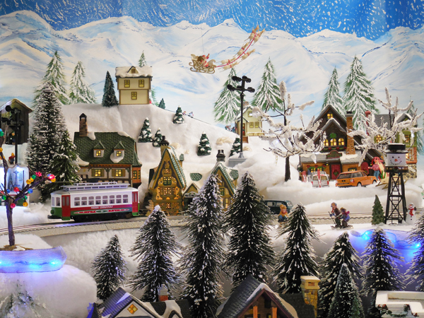 holiday scene on layout