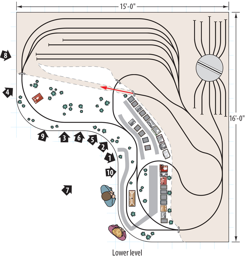 drawing of layout track plan