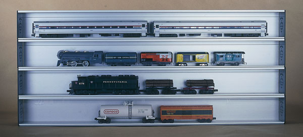Showcase Express Train Storage Shelving, Model Railroad Train Display Shelves